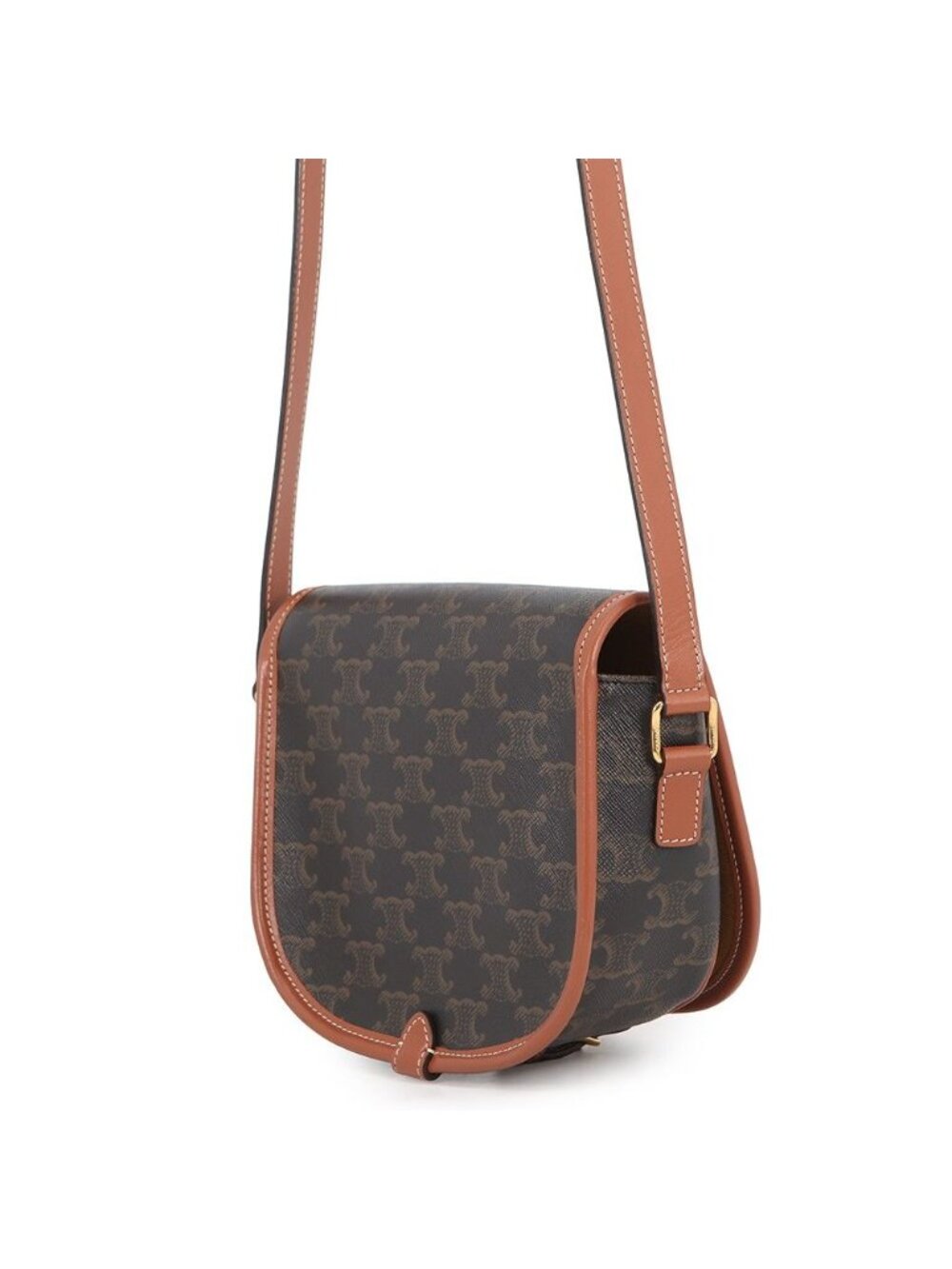 Celine Shoulder Bag Folco Triomphe Calf Leather - Picture 2 of 10